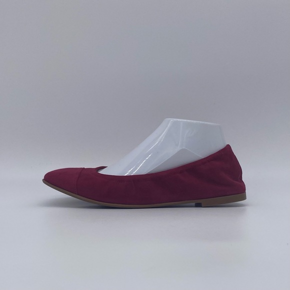 Aquatalia Carolyn Suede Ballet Flat in Cherry - Picture 6 of 11